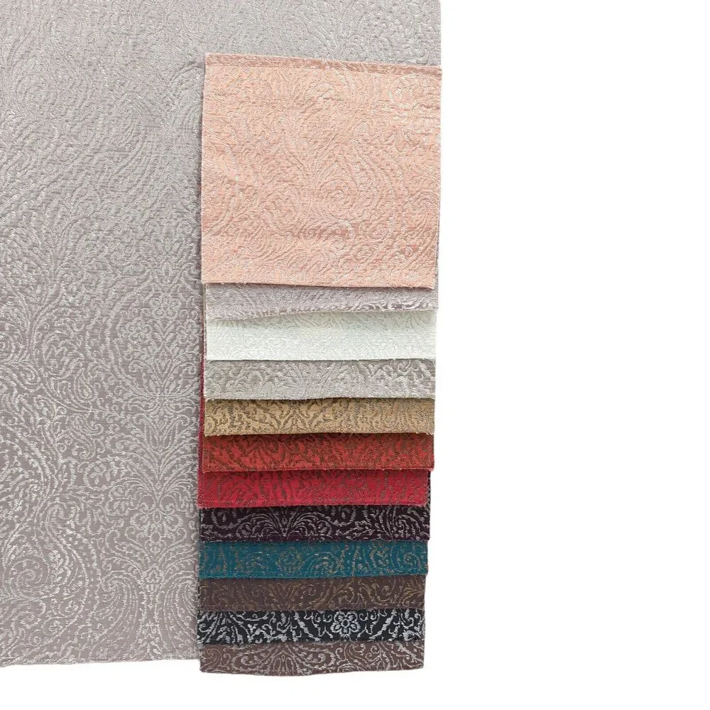 CASAMANCE Monture Sample Book Fabric 12 Swatches Silver Damask Metallic 33 x 27